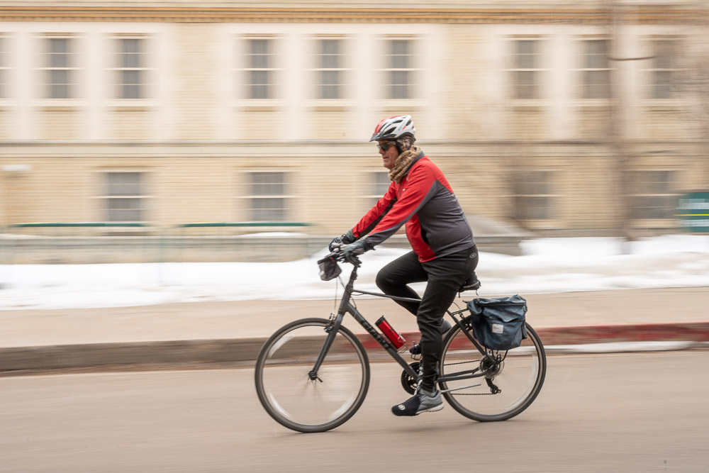 Colorado State University and local partners offer breakfast to people who rode to campus for the 2022 Winter Bike to Work Day. February 11, 2022