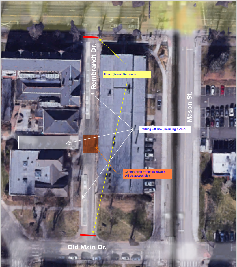 Rembrandt Dr. And Parking Closure