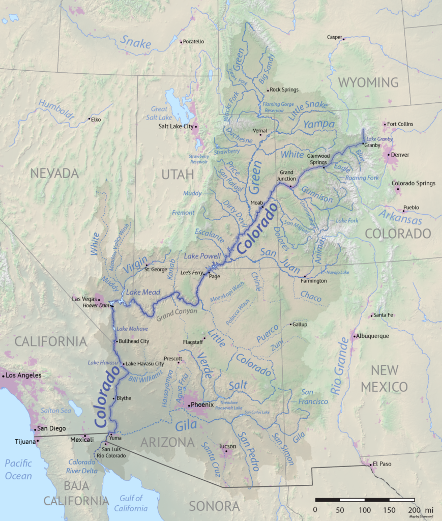 Colorado River Snowpack map