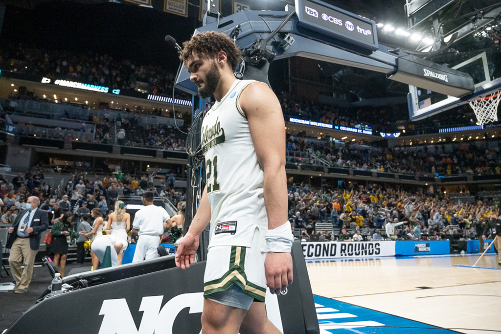 David Roddy fouled out late in Michigan's win against Colorado State.