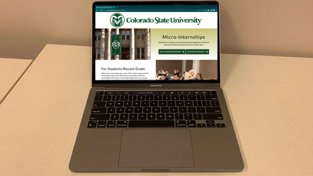Computer with microinternships website