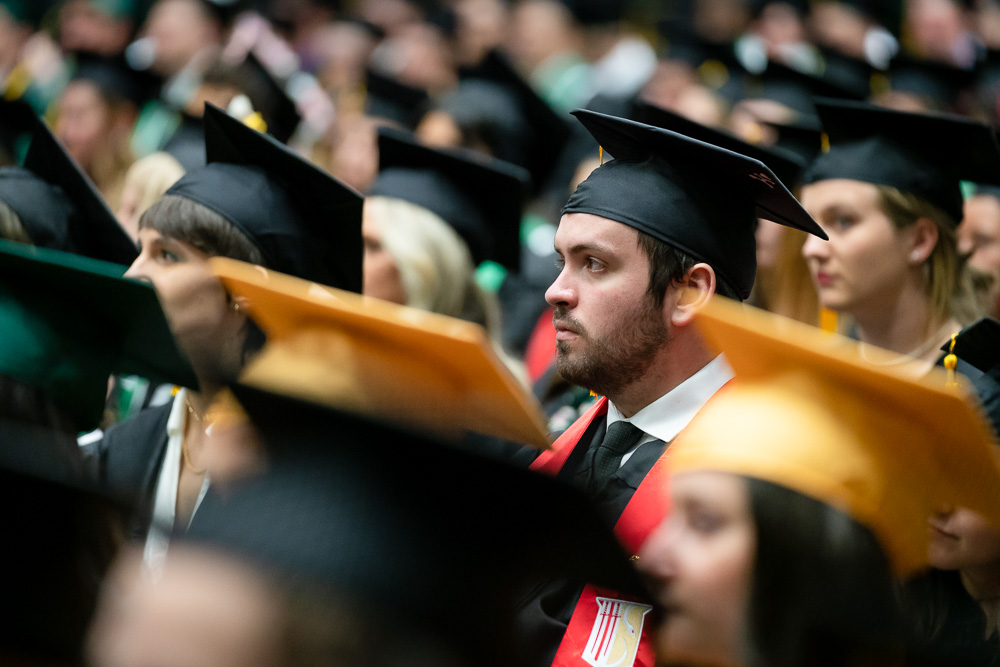 The College of Natural Sciences graduates the largest class during the commencement cermonies held at Moby Arena on the Colorado State University campus, May 14, 2022.