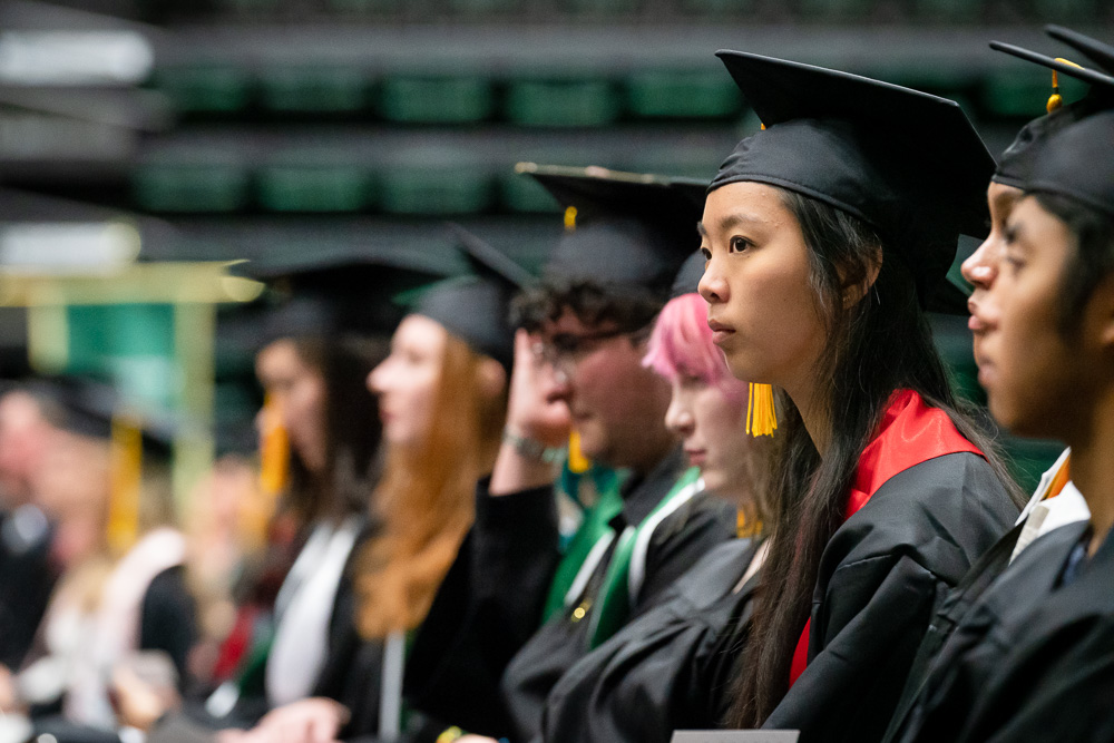 The College of Natural Sciences graduates the largest class during the commencement cermonies held at Moby Arena on the Colorado State University campus, May 14, 2022.