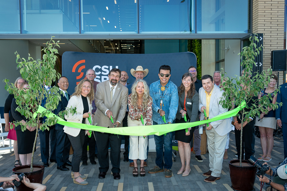 Ribbon cutting at the CSU Spur grand opening