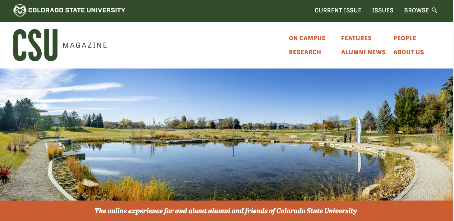 Screenshot of CSU Magazine website