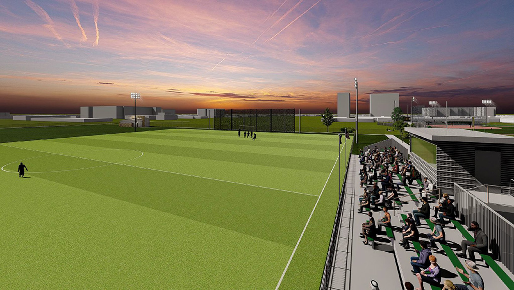 Soccer field rendering