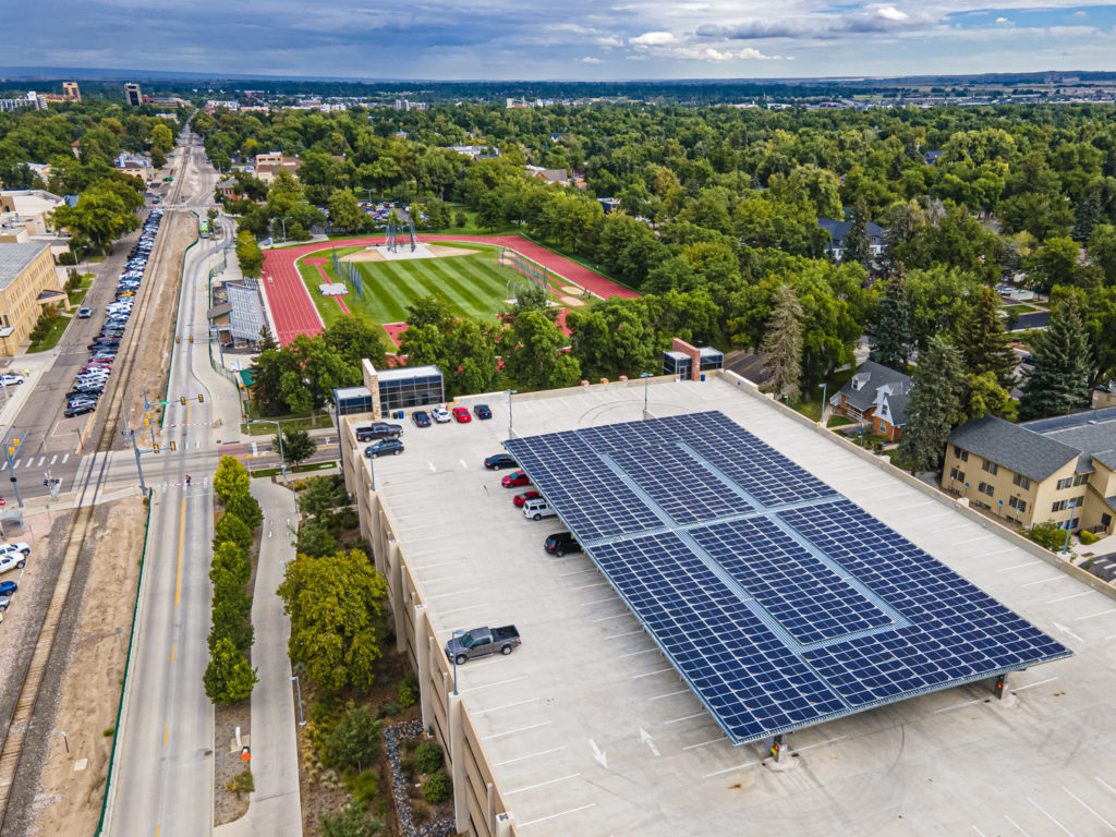 Solar panel on the South College parking garage