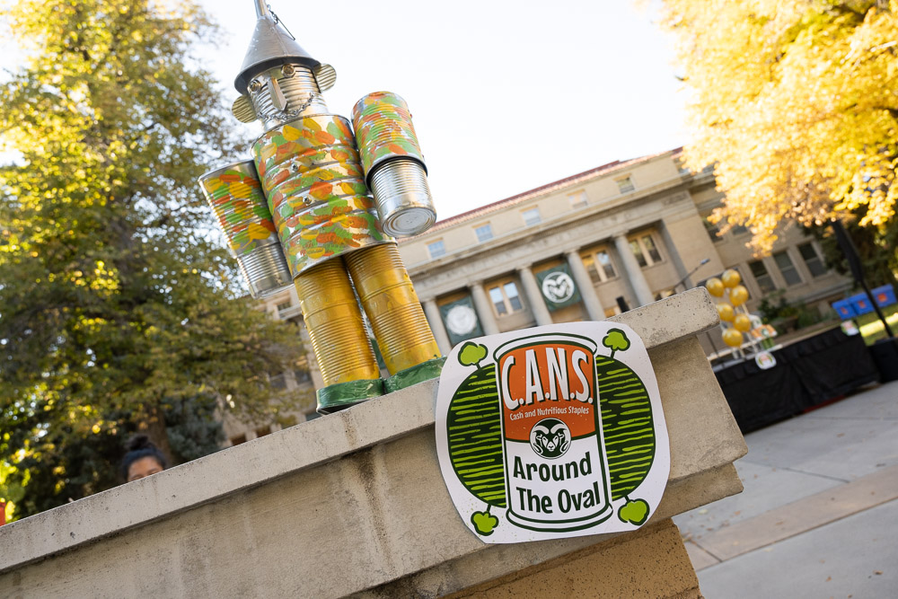 Colorado State University hosts Cans Around The Oval, a food drive and fund raiser to benefit the Food Bank of Larimer County. October 19, 2022