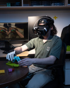 Francisco Ortega using VR