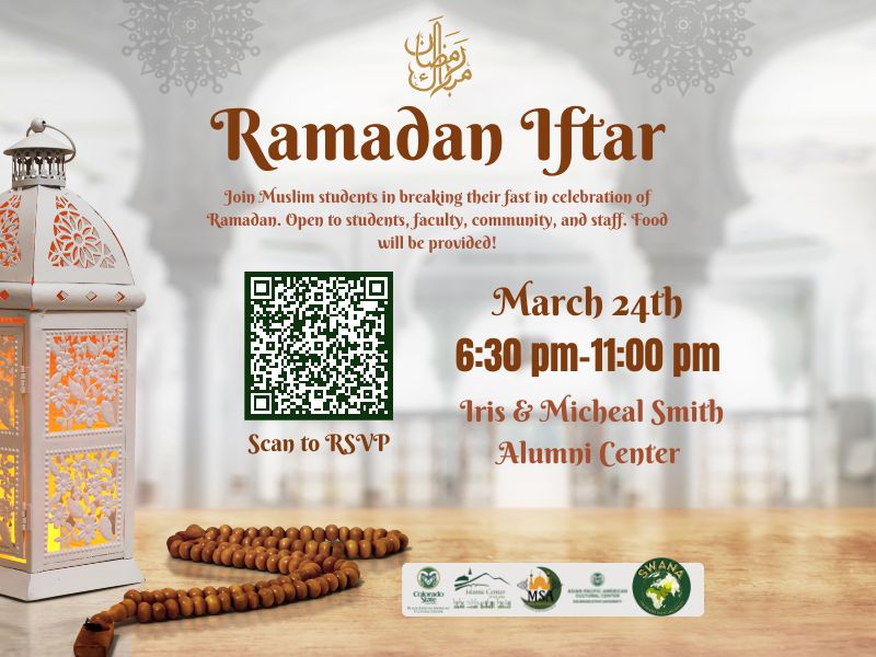 poster for Ramadan Iftar event with QR code