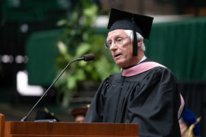 Wes Kenney speaks at the 2022 Fall Commencement for the College of Liberal Arts.