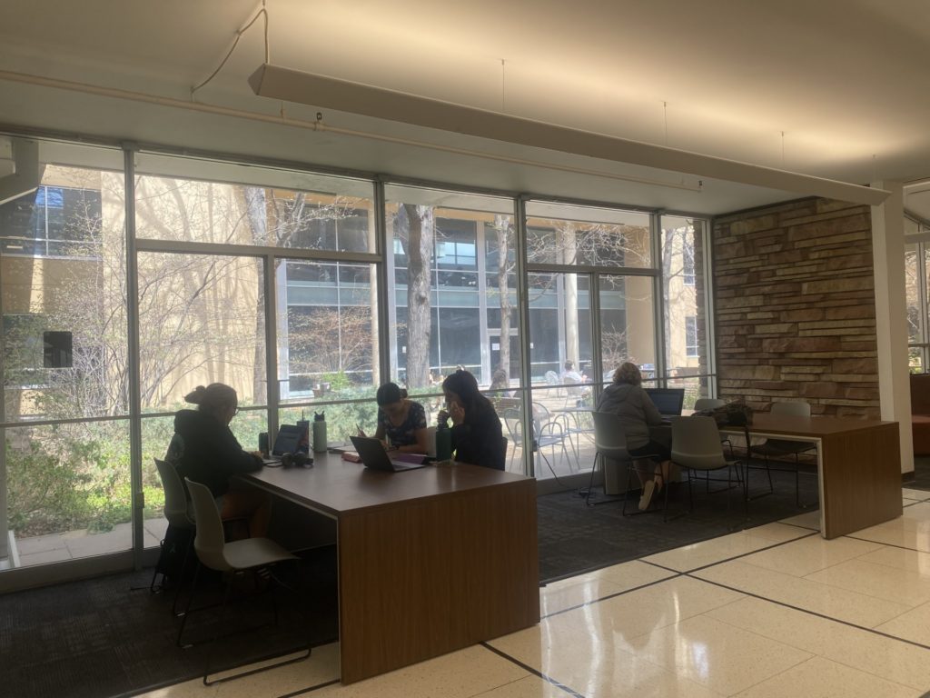 New study space on first floor of the Morgan Library