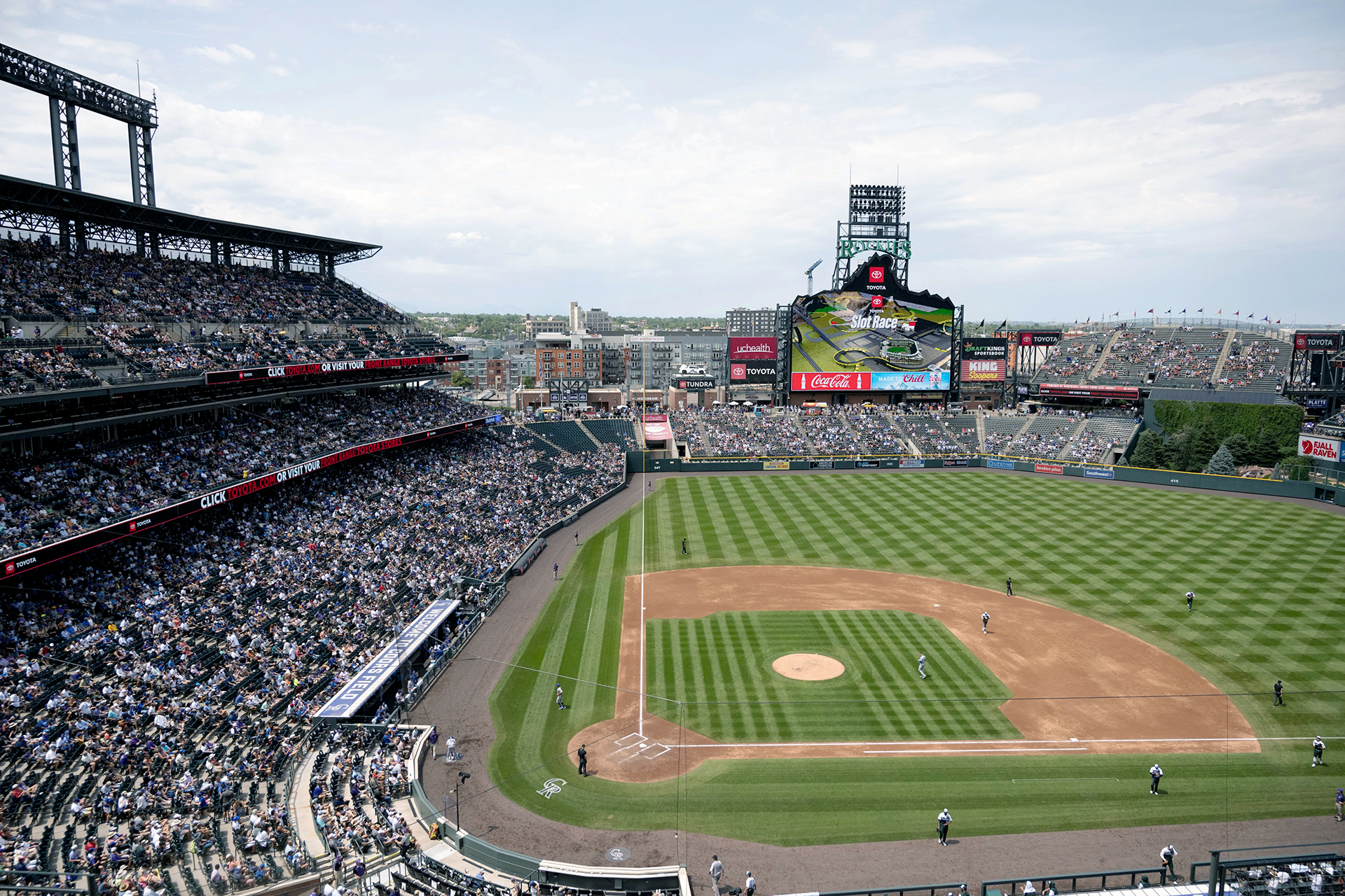 A view of Coors Field at the 2022 Rams at Rockies game.