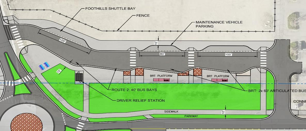 Foothills Transit Center plan