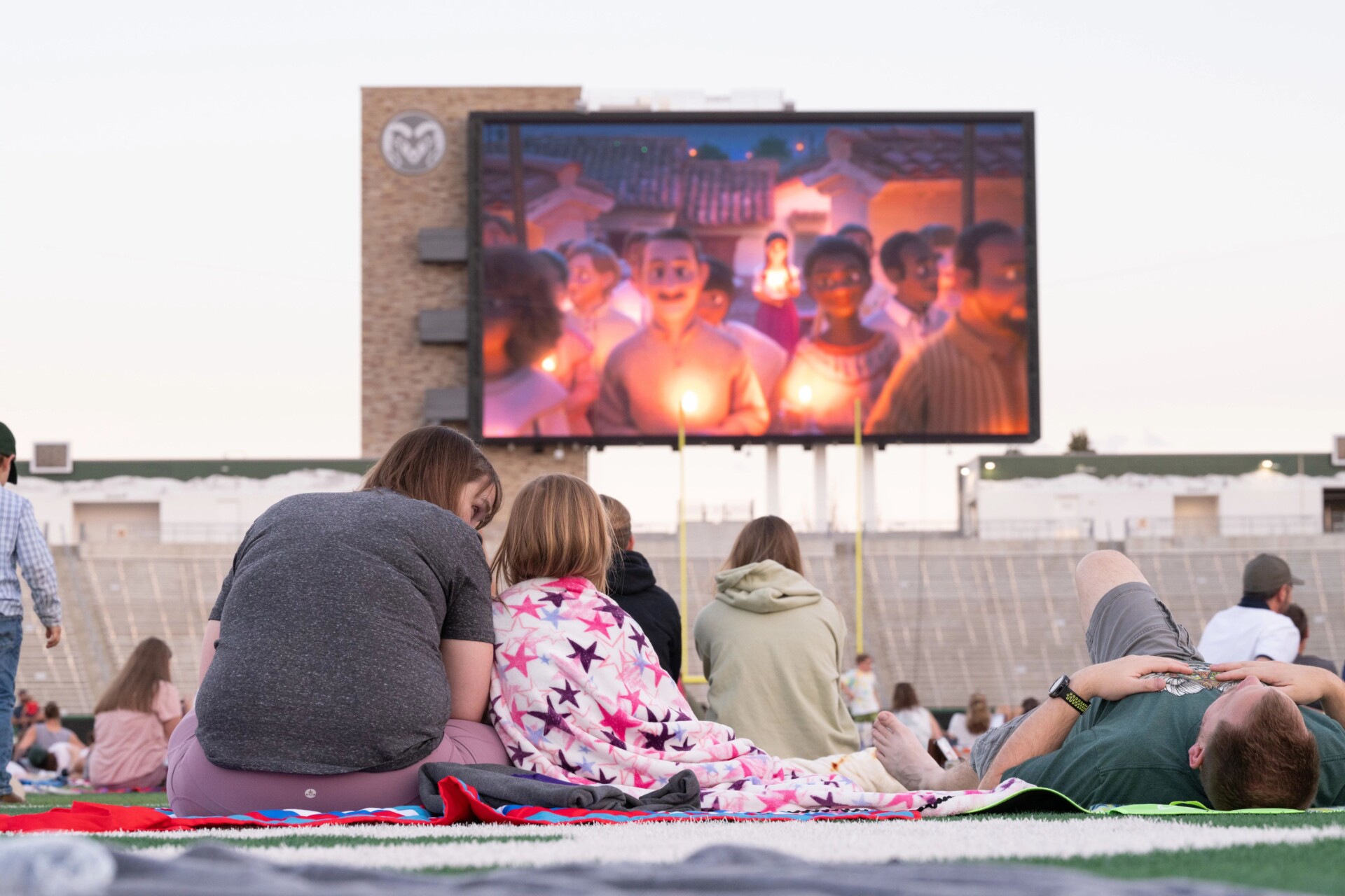 Families watched Encanto at Canvas Stadium
