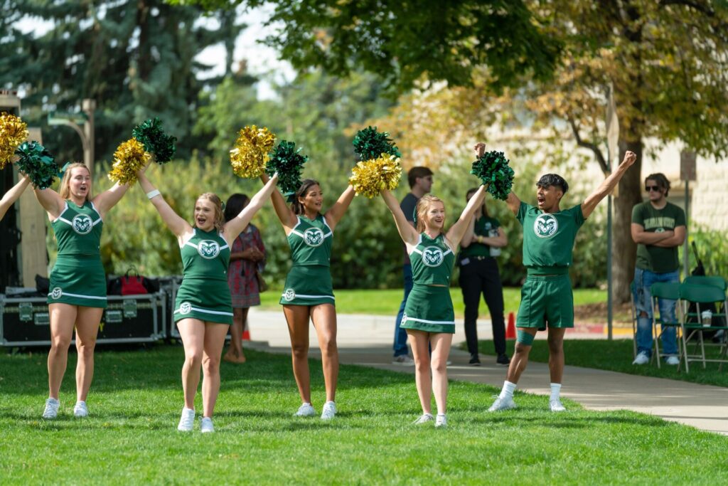 CSU Cheerleaders at Fall Address