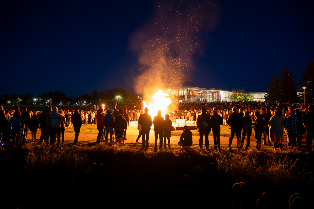 Colorado State University celebrates Homecoming with a Bonfire and Fireworks on West Lawn. October 13, 2023