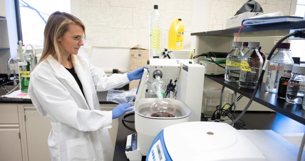 Charlene Van Buiten in her lab