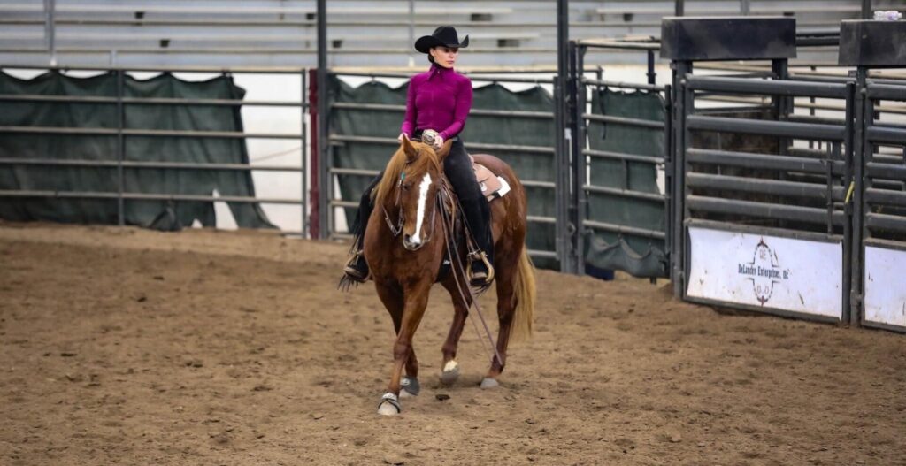 Jenna Hammel riding horse