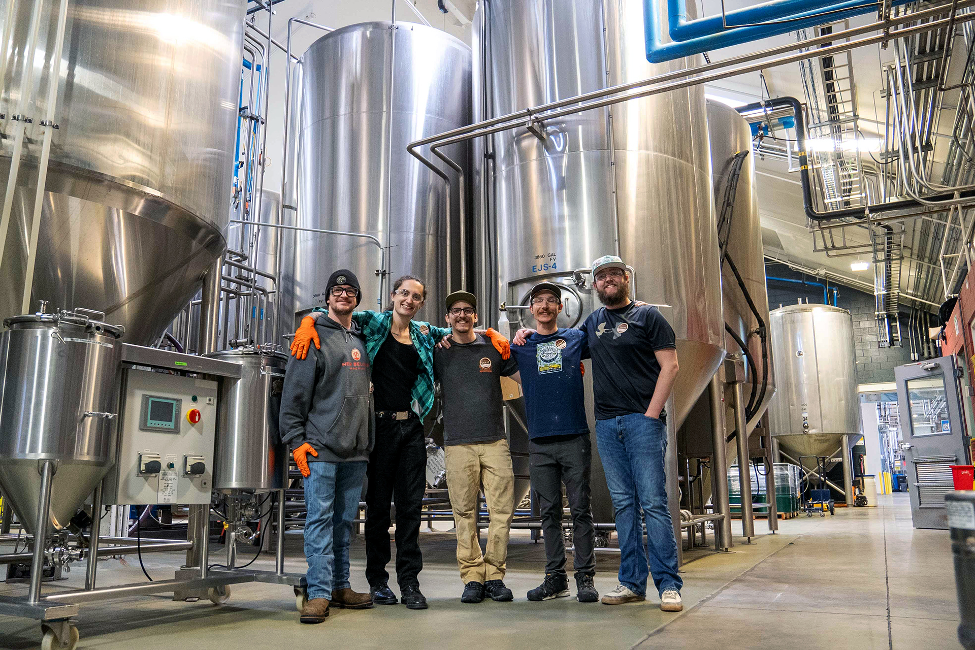 The Dandelion Daze brew team members pose at O'Dell Brewing Company.